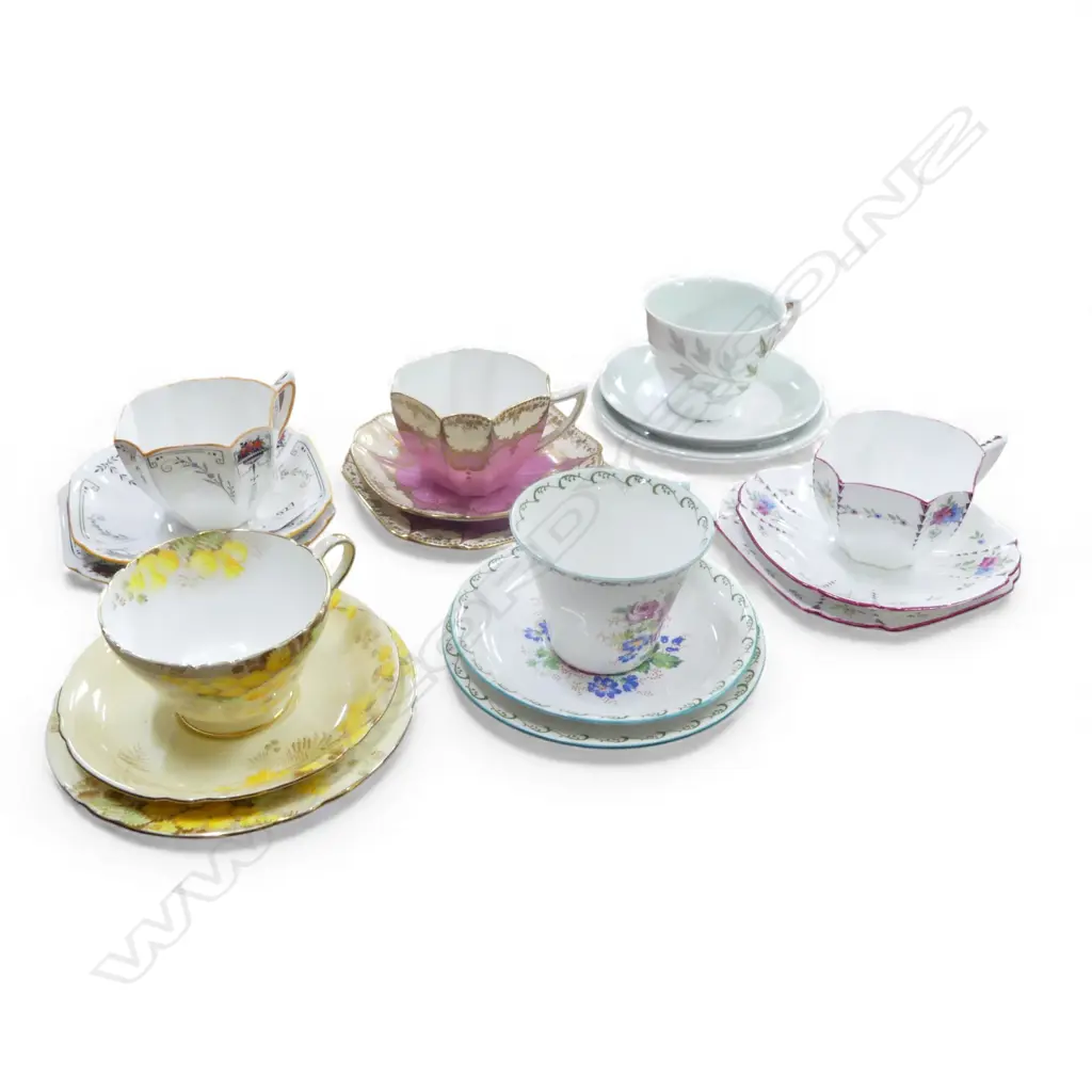 6 SHELLEY CHINA CSP SETC MIXED PATS Image 1++