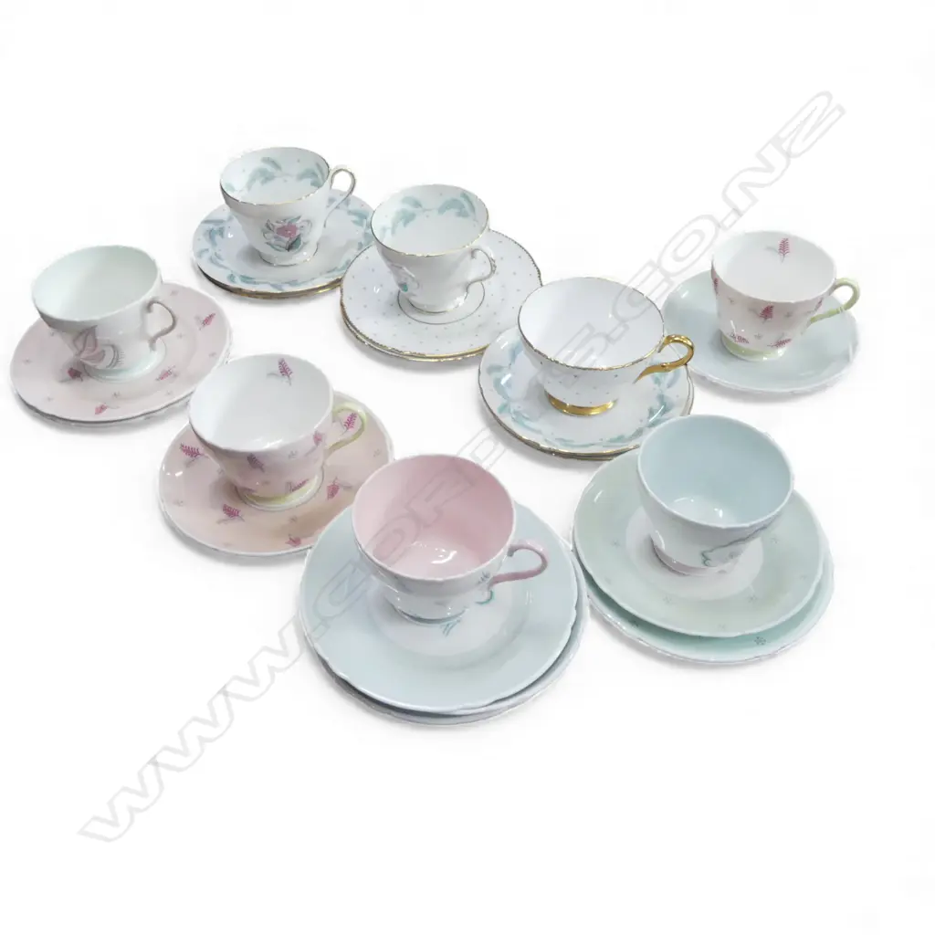 8 SHELLEY CHINA CSPS MIXED PATS Image 1++