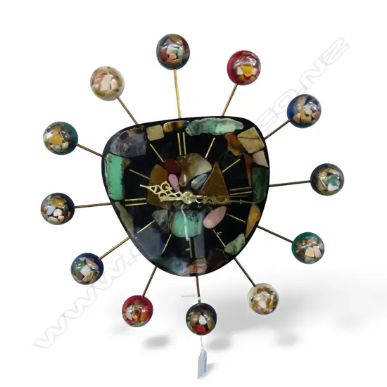 RETRO ATOMIC STYLE WALL CLOCK 375mm dia
