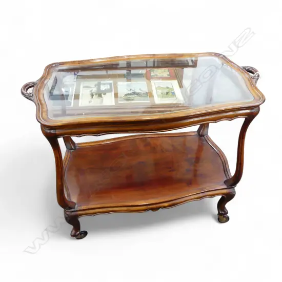 French style tea trolley with glass tops 850x460x690mm