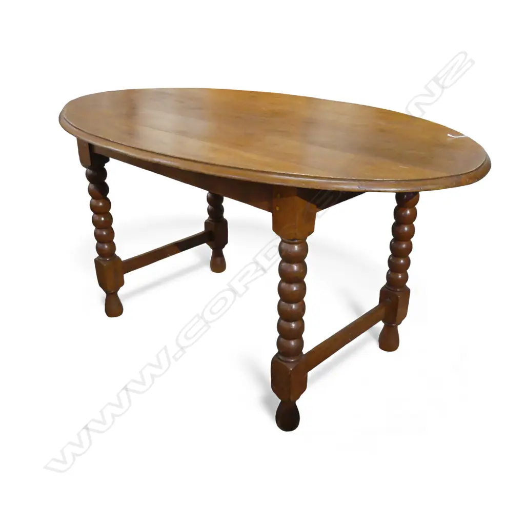 OAK BOBBIN LEG TABLE 1500x900x780mm Image 1++
