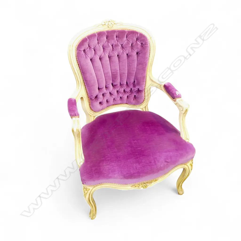 French style button back chair H.890mm Image 1++