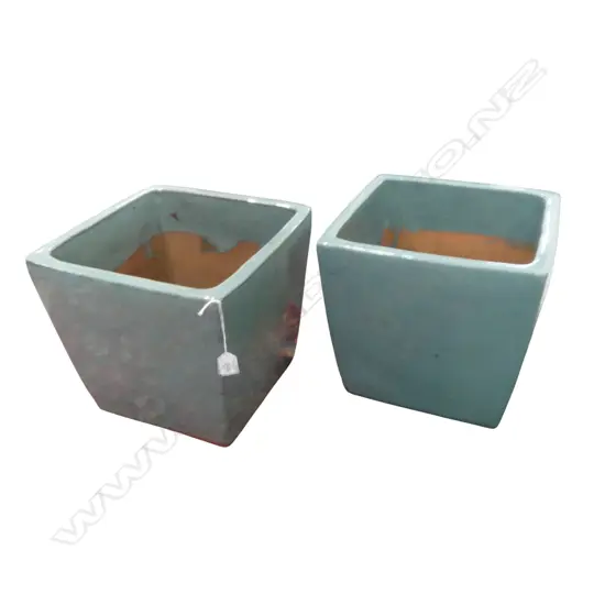 PR GLAZED GARDEN POTS, SQUARE FORM, H.310mm