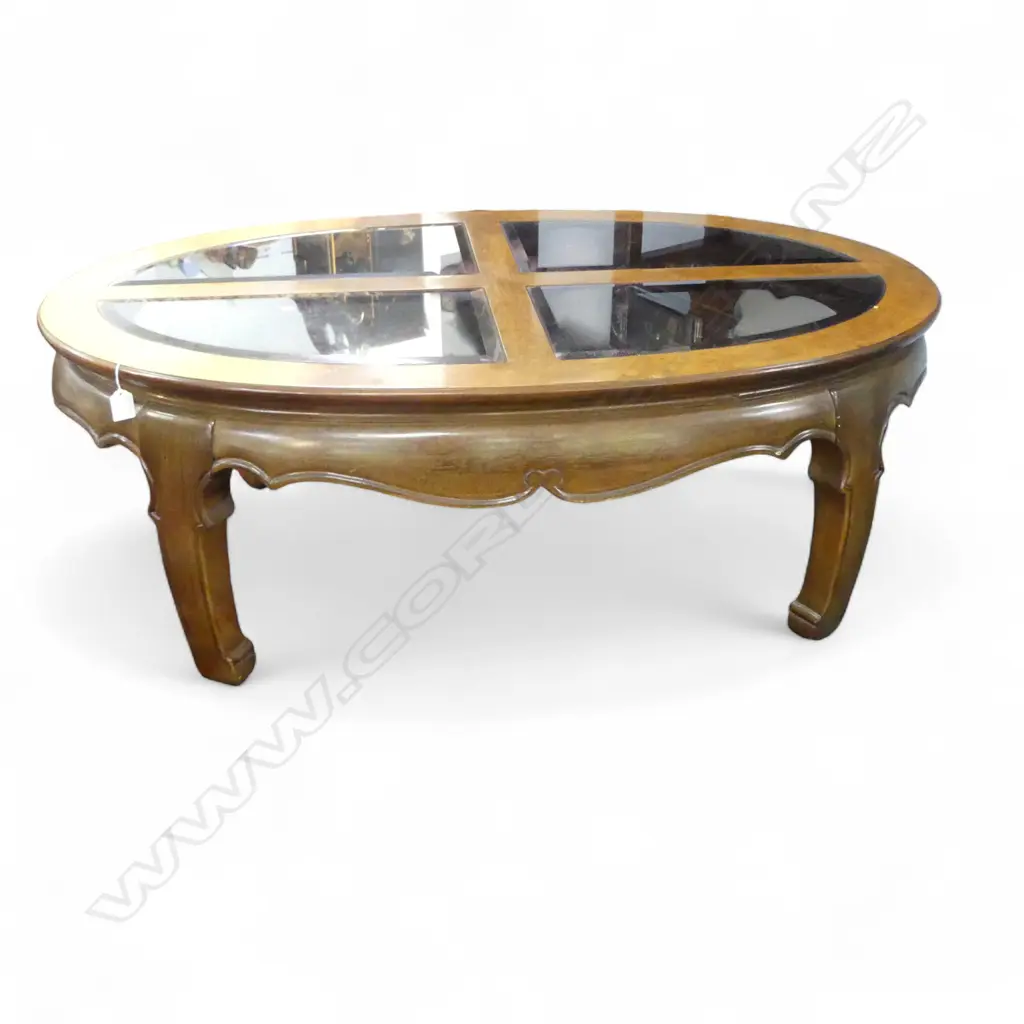 COFFEE TABLE with four glass panels 1210x770x440mm Image 1++