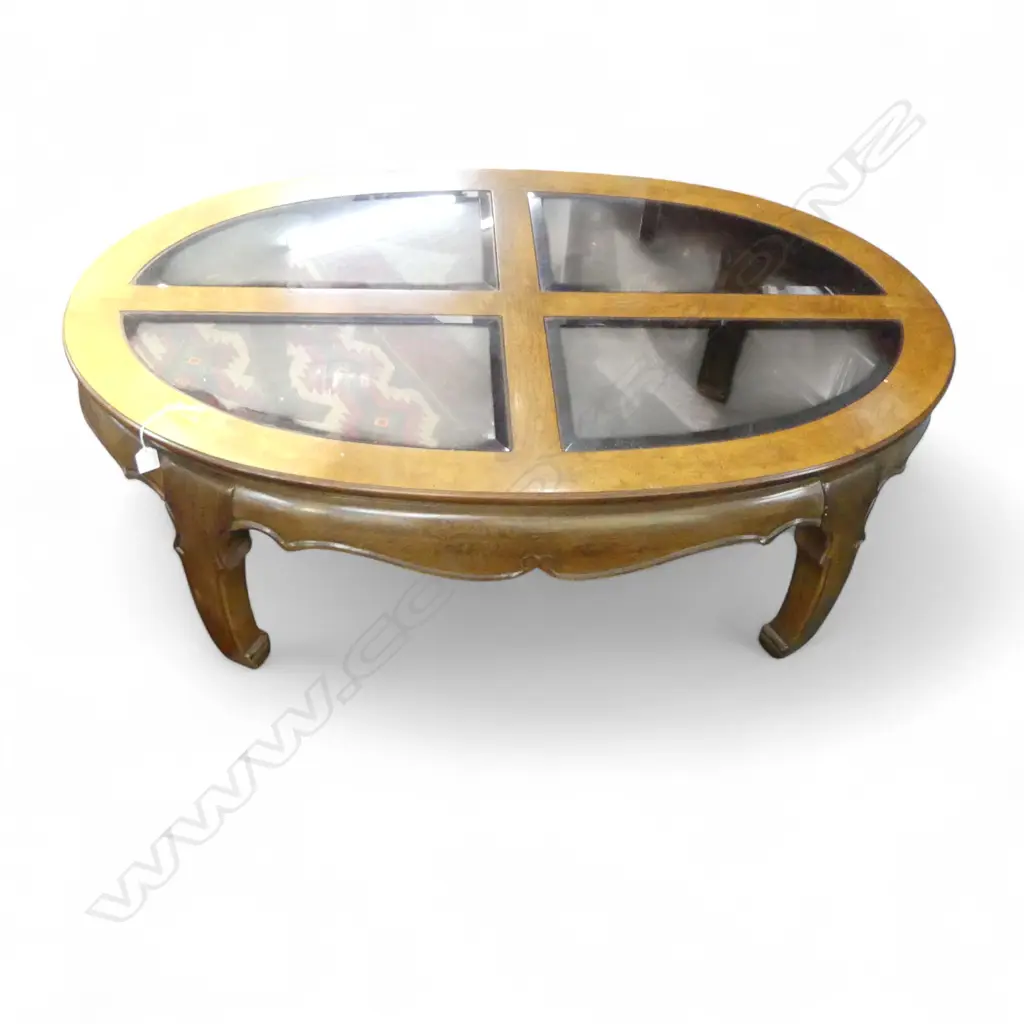 COFFEE TABLE with four glass panels 1210x770x440mm Image 1++