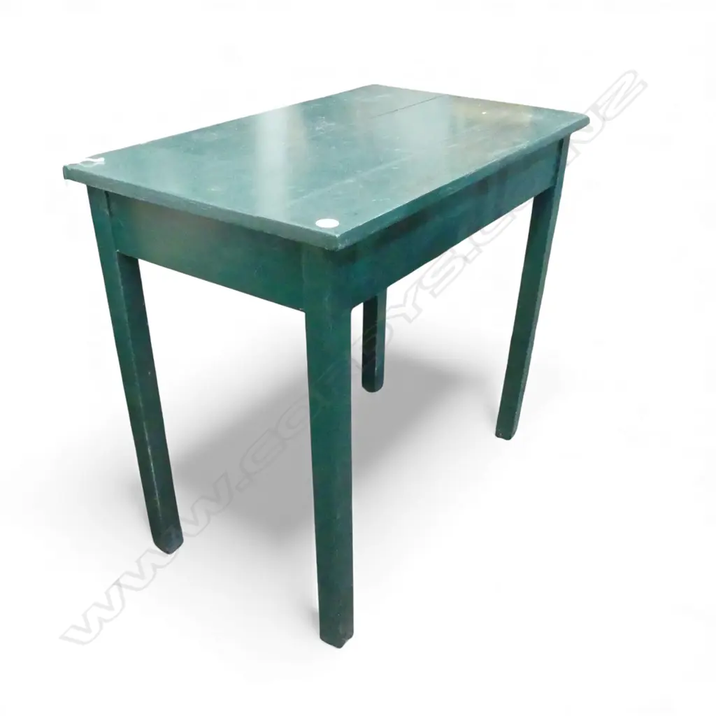GREEN PAINTED WOODEN TABLE 760x460x680mm Image 1++