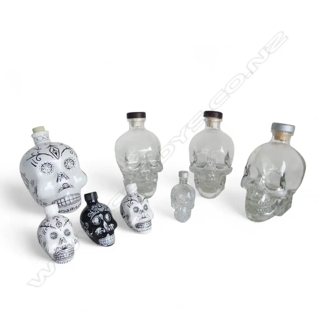 8 SKULL BOTTLES H.165mm Image 1++