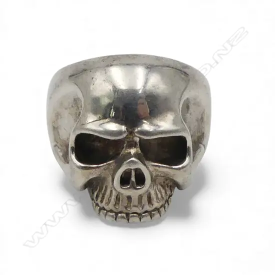 925 SILVER SKULL RING, 19.9gms