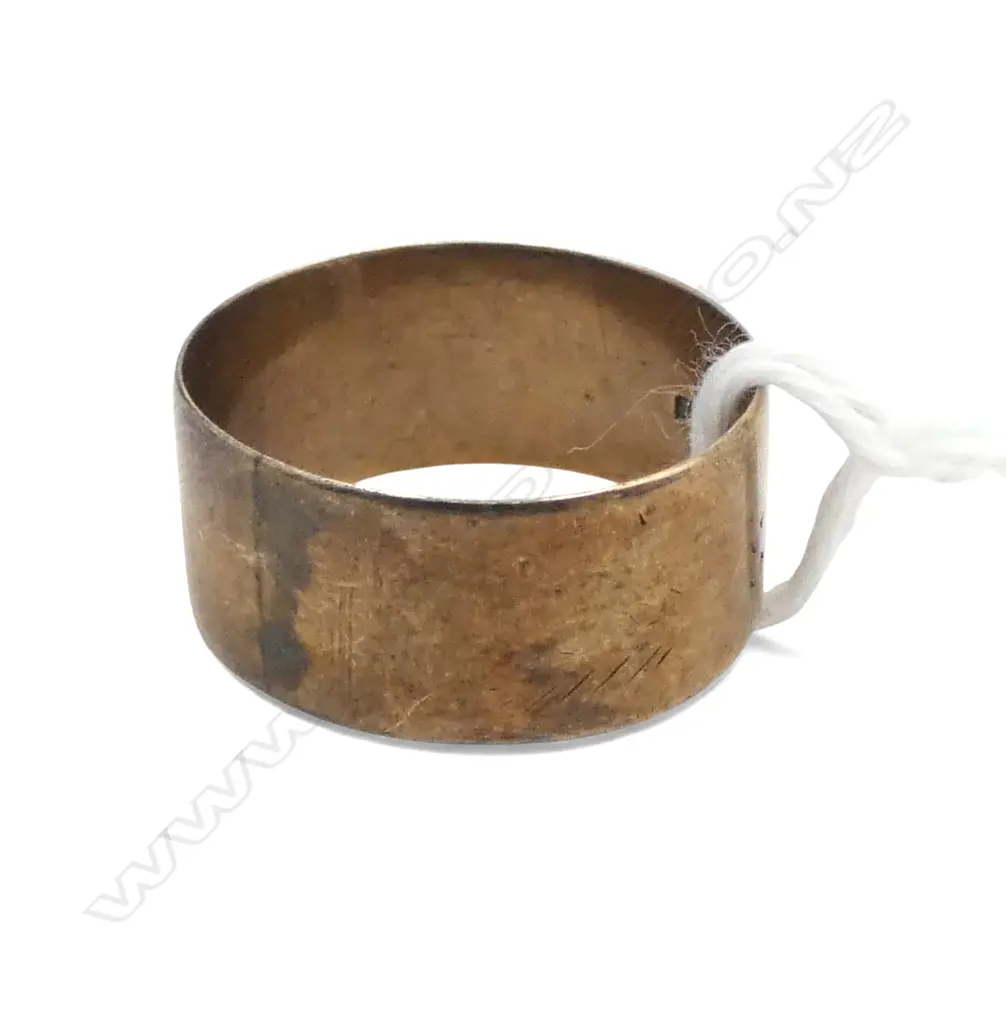 VINTAGE 9CT ROSE GOLD (wide band 8.5mm) RING 3gms SIZE O Image 1++