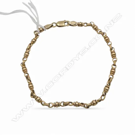 9ct YELLOW GOLD BRACELET 7gms