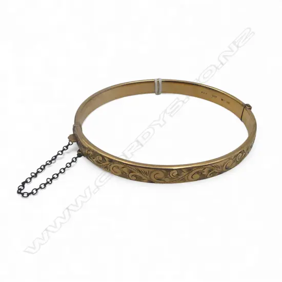 GOLD PLATED SMALL HINGED BANGLE