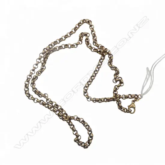 9CT GOLD BELCHER LINK CHAIN NECKLACE 9.19gms