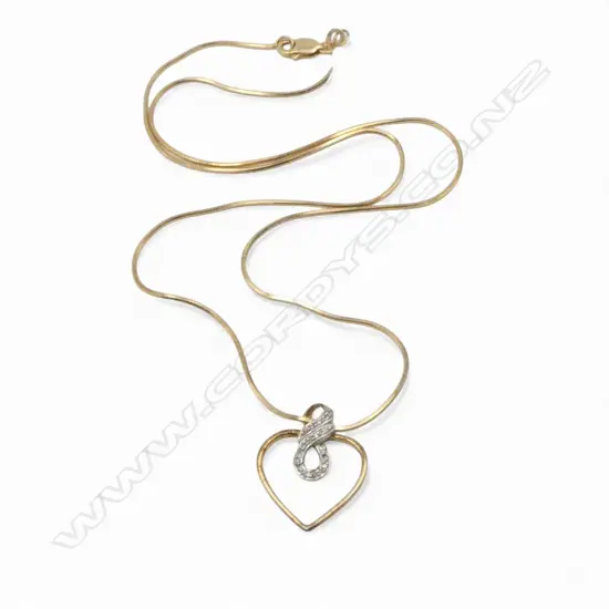 9CT PENDANT NECKLACE, 3.6gms