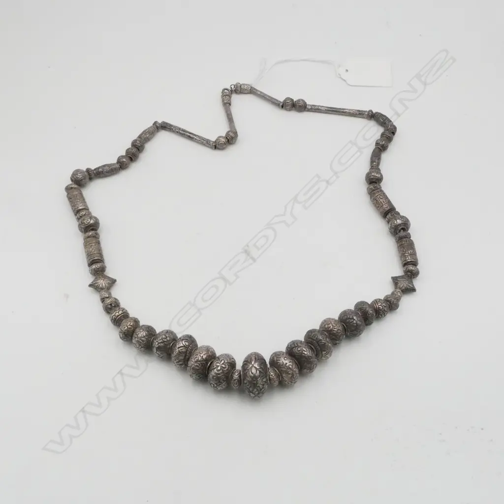 LONG VINTAGE TRIBAL SILVER NECKLACE. Testing 97% silver. L.660mm Image 1++
