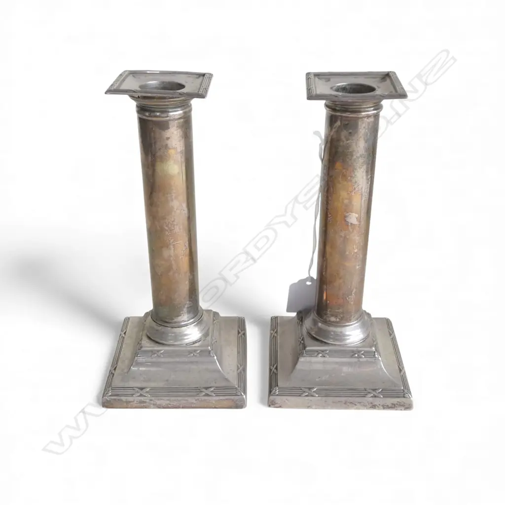 PR STG SILVER CANDLESTICKS, SHEFFIELD 1912 H.180mm Image 1++