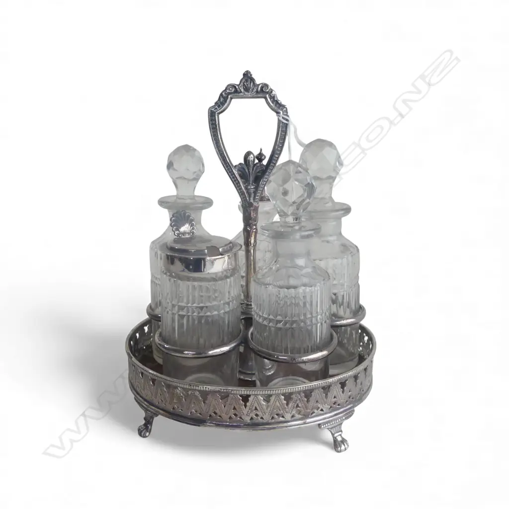 SILVER PLATE CRUET SET H.200mm Image 1++