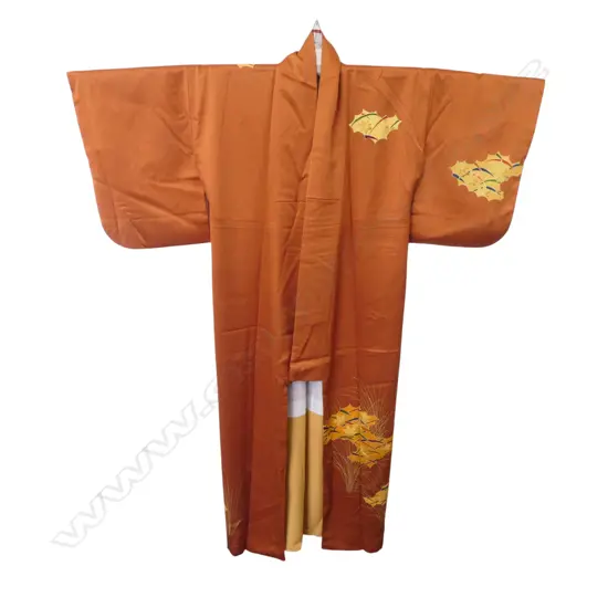 TAN PATTERNED JAPANESE KIMONO