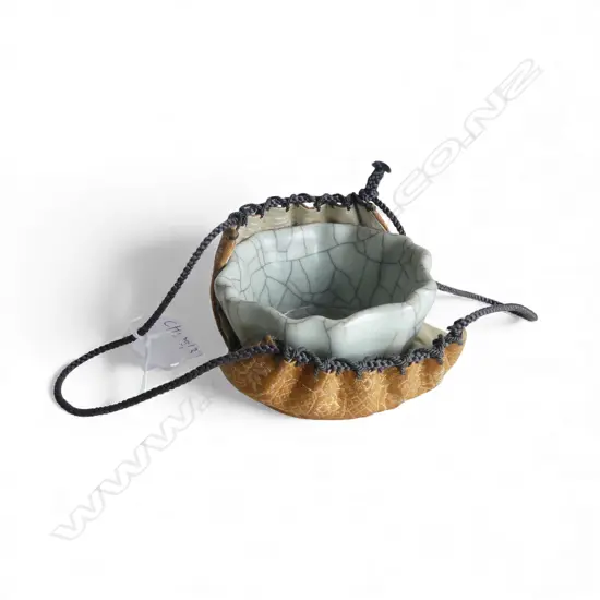 CRACKLE GLAZE CUP 75mm dia w. bag