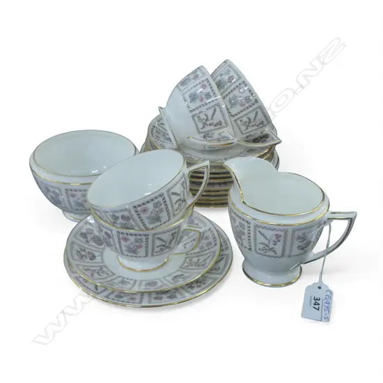 ASST. MINTON 'TAPESTRY' PAT. PART TEA SERVICE 