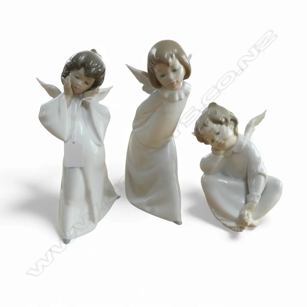 3 LLADRO ANGEL; #4961, 4959, & 4960 H.145mm Image 1++