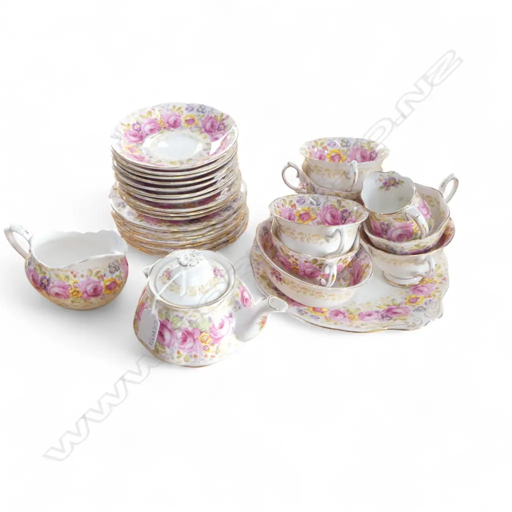 ROYAL ALBERT 'SERENA' TEA SET; TEAPOT AF Image 1++