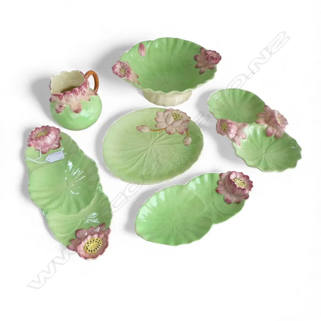 6PCS SHORTERS WATER LILY PAT CHINA JUG BOWL & 4 DISHES Image 1++