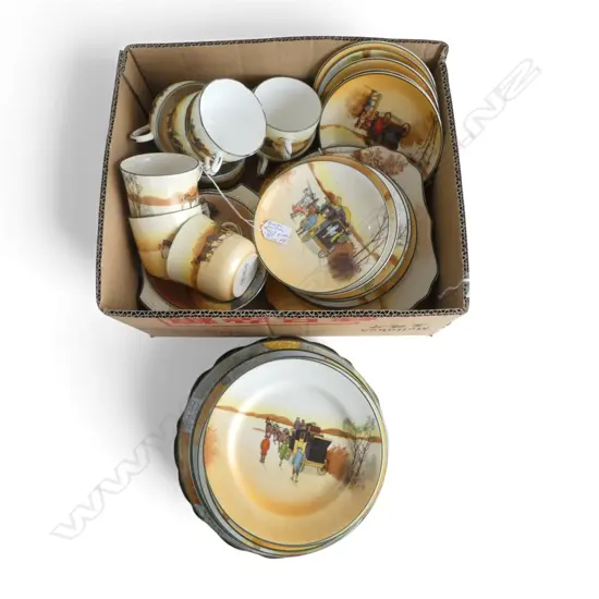LRG QUANTITY ROYAL DOULTON COACHING DAYS SERIES WARE, C/S/P