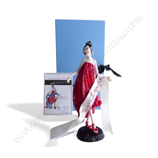 'MISS LANVIN DOLL #11' 15/800 BOXED w. CERTIFICATE, RESIN H.260mm