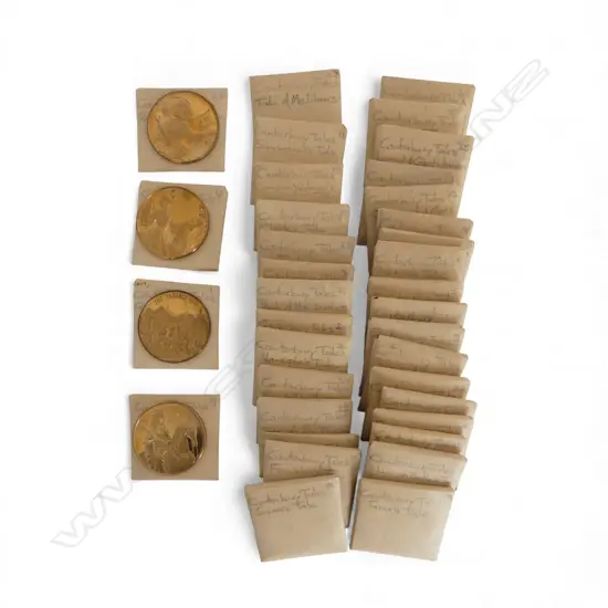 36 SOLID BRONZE 'CANTERBURY TALES' MEDALLIONS 45mm dia