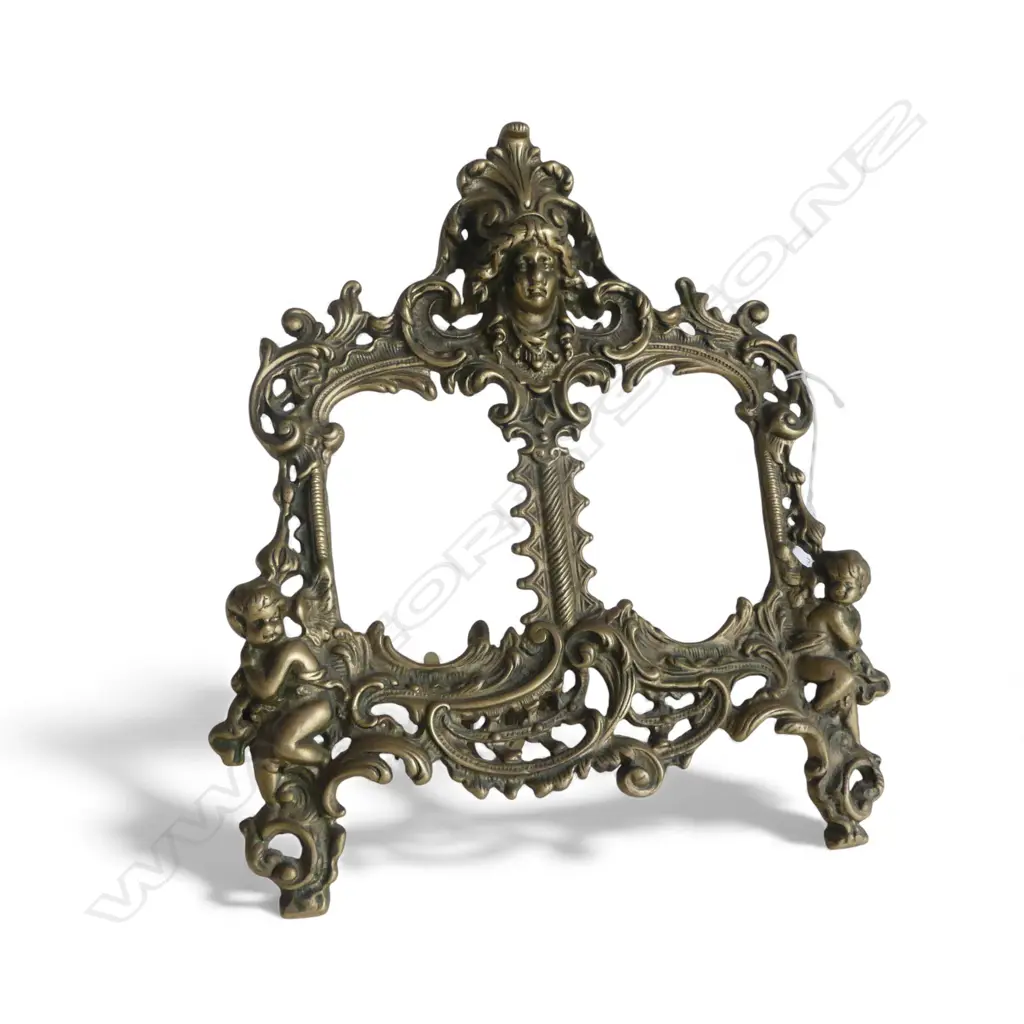 HEAVY BRASS ORNATE DESK FRAME, H.320mm  Image 1++
