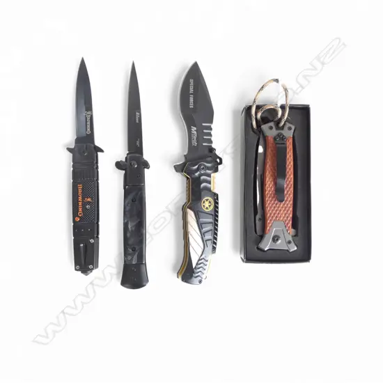 4 HUNTING KNIVES INCL. BROWNING L.125mm