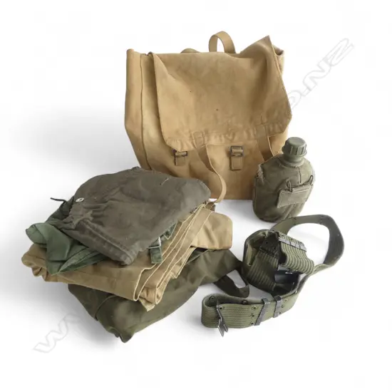 WWI NZ SOLDIER BACKPACK & MODERN MILITARY KIT