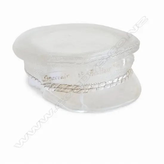 AUCKLAND EXHIBITION 1913-1914 GLASS CAP Exhibition Ware item. Gilt & engraved named. 'Elsie'. L.110mm