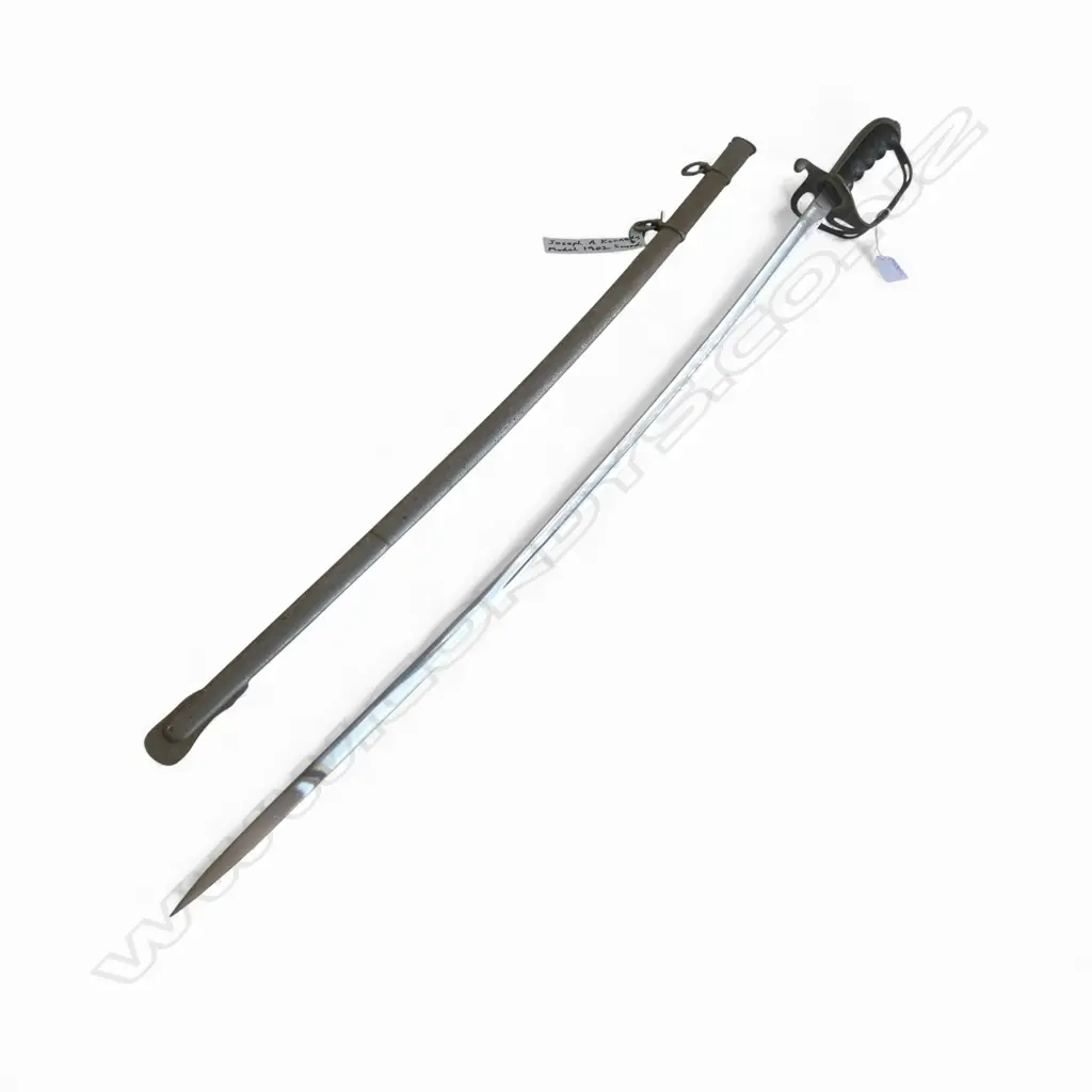MODEL 1902 US ARMY OFFICER'S SWORD AND SCABBARD inscribed 'Joseph A. Kennedy' L.980mm Image 1++