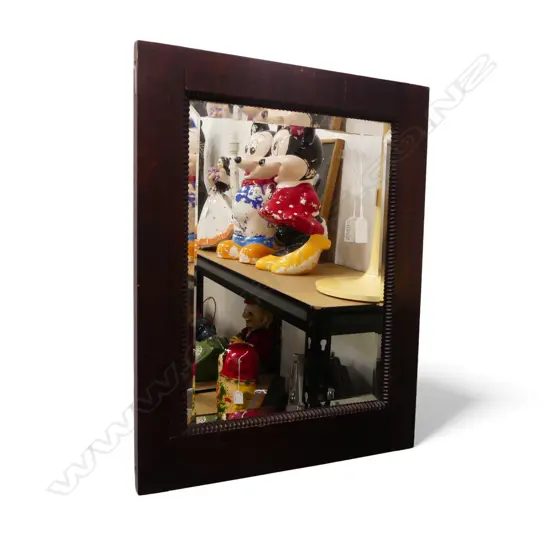 ANTIQUE MIRROR; WOODEN FRAME 530x410mm