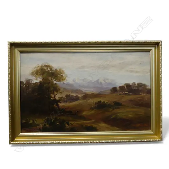 WILLIAM ALLEN BOLLARD, COLONIAL LANDSCAPE, OIL ON BOARD, SIGNED & DATED '08 320x520mm