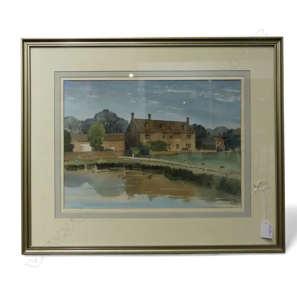 A.H. BRIDGMAN, EUROPEAN COUNTRY SIDE SCENE, W/C, SIGNED & DATED '88, 275x380mm Image 1++