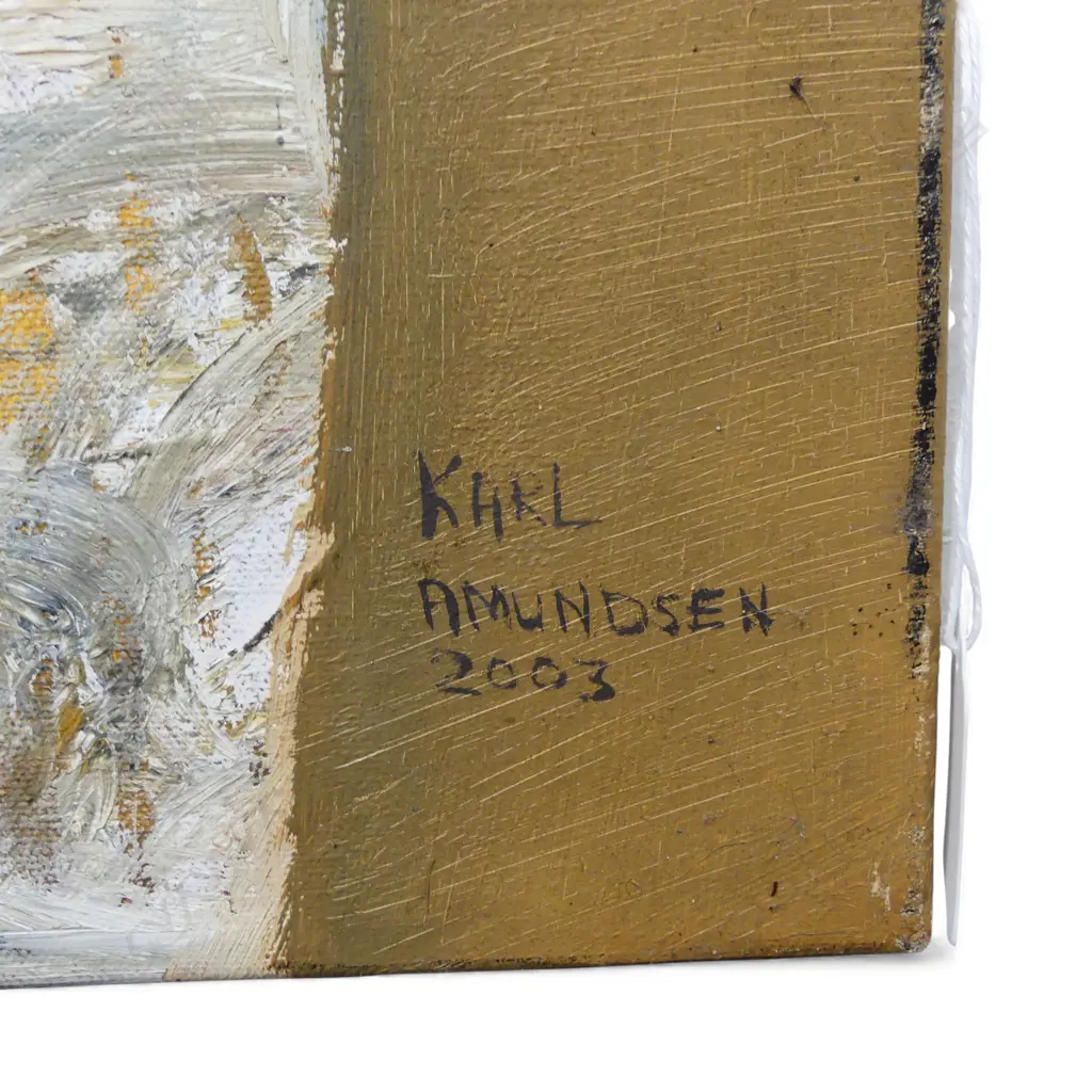 KARL AMUNDSEN 'HOME LAND I' ACRYLIC ON CANVAS 910x910mm SIGNED & DATED 2003 Image 1++