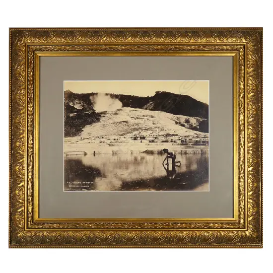 A 19thC large format 19thC Burton Bros. albumen photographic print 'WHITE TERRACE'