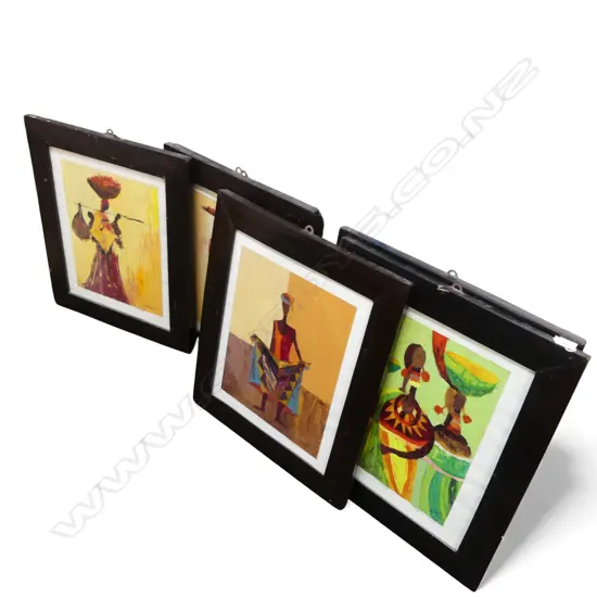 6 AFRICAN OIL ON PAPERS by BAYO OGUNDELE 480x380mm