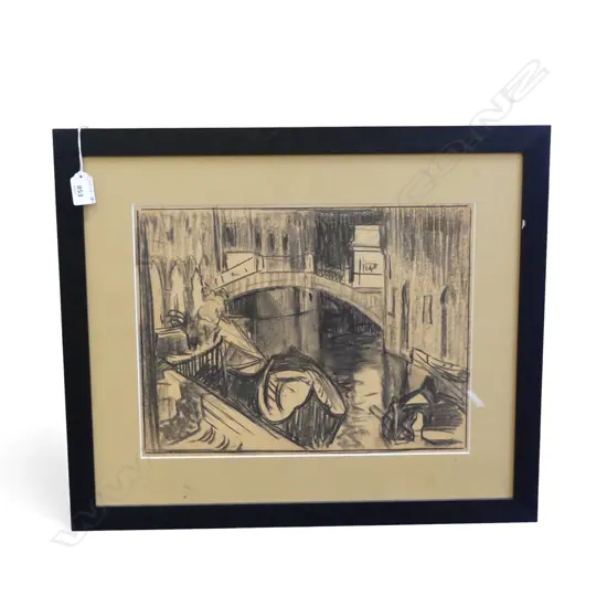 JOHN WEEKS (188-1965), VENICE, GRAPHITE ON PAPER, Weeks O'Connor stamp applied verso 285x380mm 