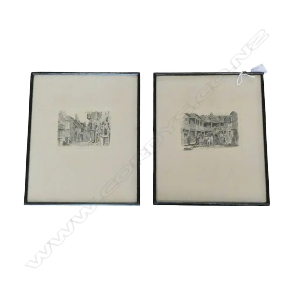 TWO OLD ENGLISH 'TAVERN' ENGRAVINGS,  90 x 125mm Image 1++