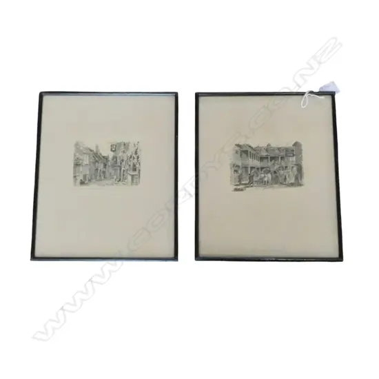TWO OLD ENGLISH 'TAVERN' ENGRAVINGS,  90 x 125mm