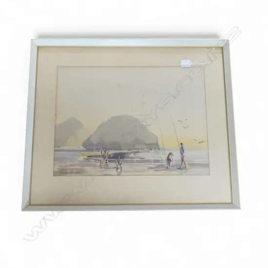 DOROTHY MAYS 'FISHERMEN, WEST COAST' WC 350x475mm