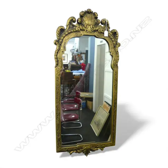 CARVED GILT FRAMED WALL MIRROR H980 W430MM