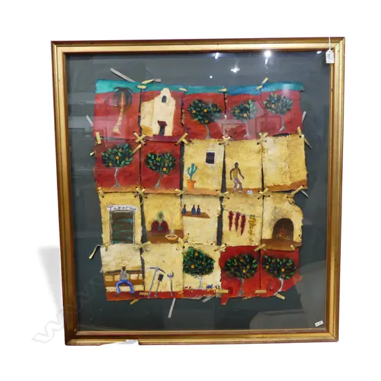 NATHAN RYDE, UNTITLED, MIXED MEDIA, c1970, 810x740mm