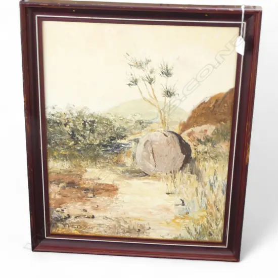 PAULINE SWEETMAN (AUS), MHWANDA LOOKOUT, OIL ON BOARD, 490x395mm