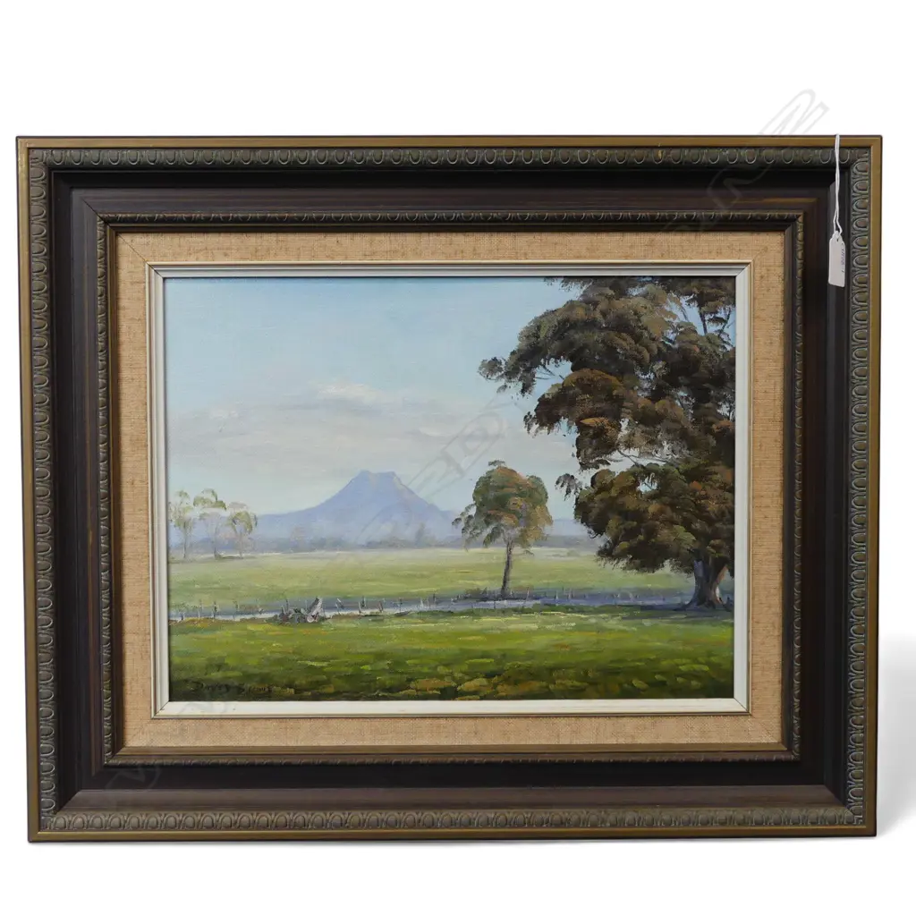 DAVID STONE, MT EDGECUMBE FROM THORTON, OIL ON BOARD, 290x290mm Image 1++