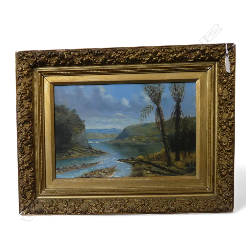 OIL ON BOARD NZ SCENE 515X394MM Image 1++