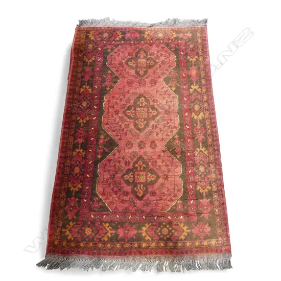 HAND KNOTTED ALL WOOL RUG 1270x810mm